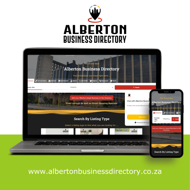 Alberton Business Directory Website Mockup