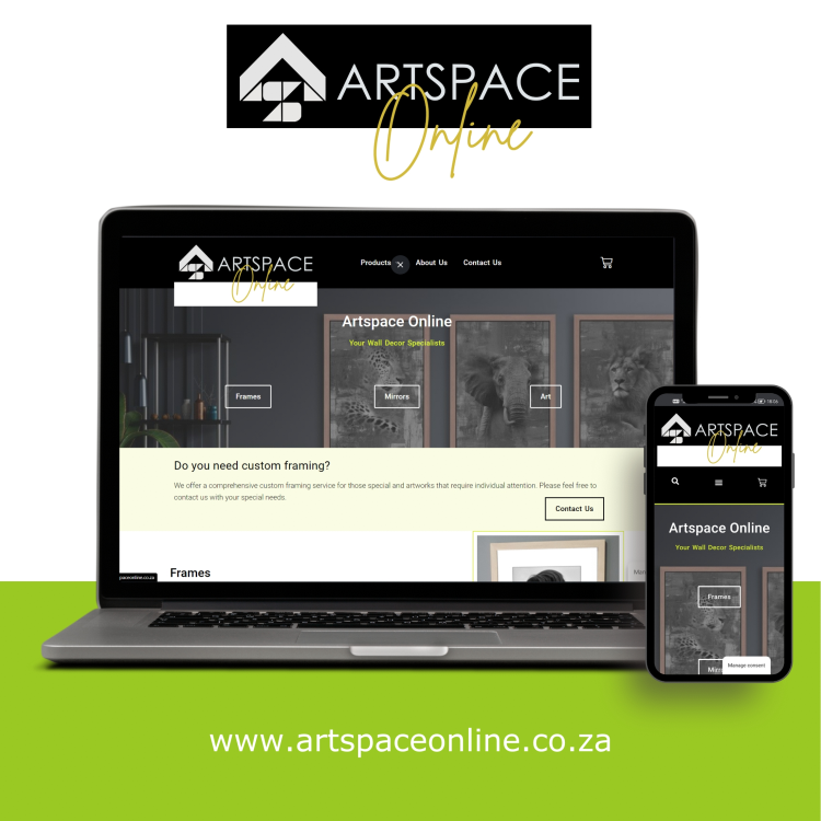Artspace Online Website Mockup