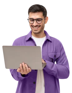 person with laptop