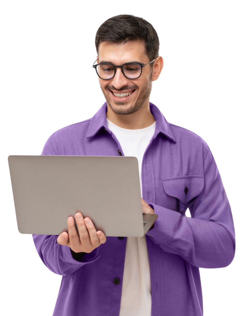 person with laptop